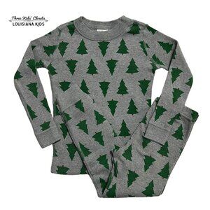 Hanna Andersson Sz 100 (4) Christmas Tree Long John Pajamas